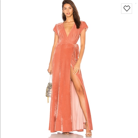 Tularosa Dresses & Skirts - Tularosa Velvet Sid Wrap Dress Wild Rose